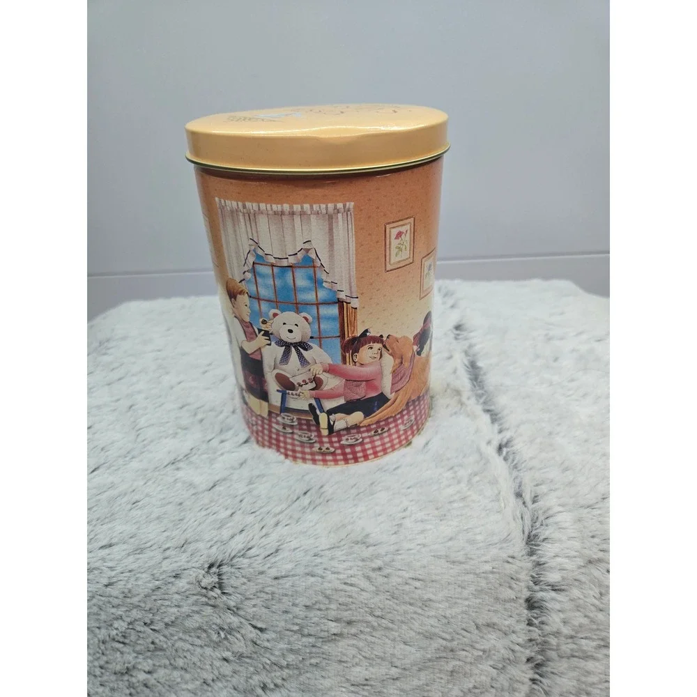 Hershey's Kisses Milk Chocolate Vintage Tin Container Country Kitchen Decor